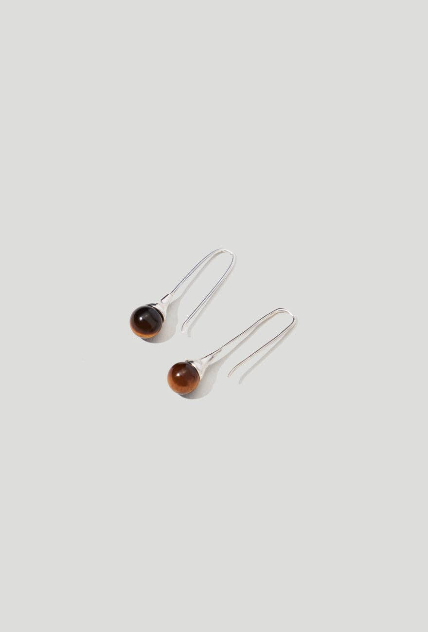 Maslo Collette Silver Tiger's Eye Earring