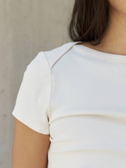 White Elaina Babydoll Tee