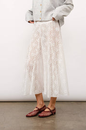 Philippa White Lace Maxi Skirt