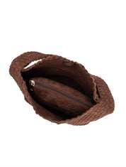 Johanna Tobacco Recycled Vegan Suede Shoulder Bag
