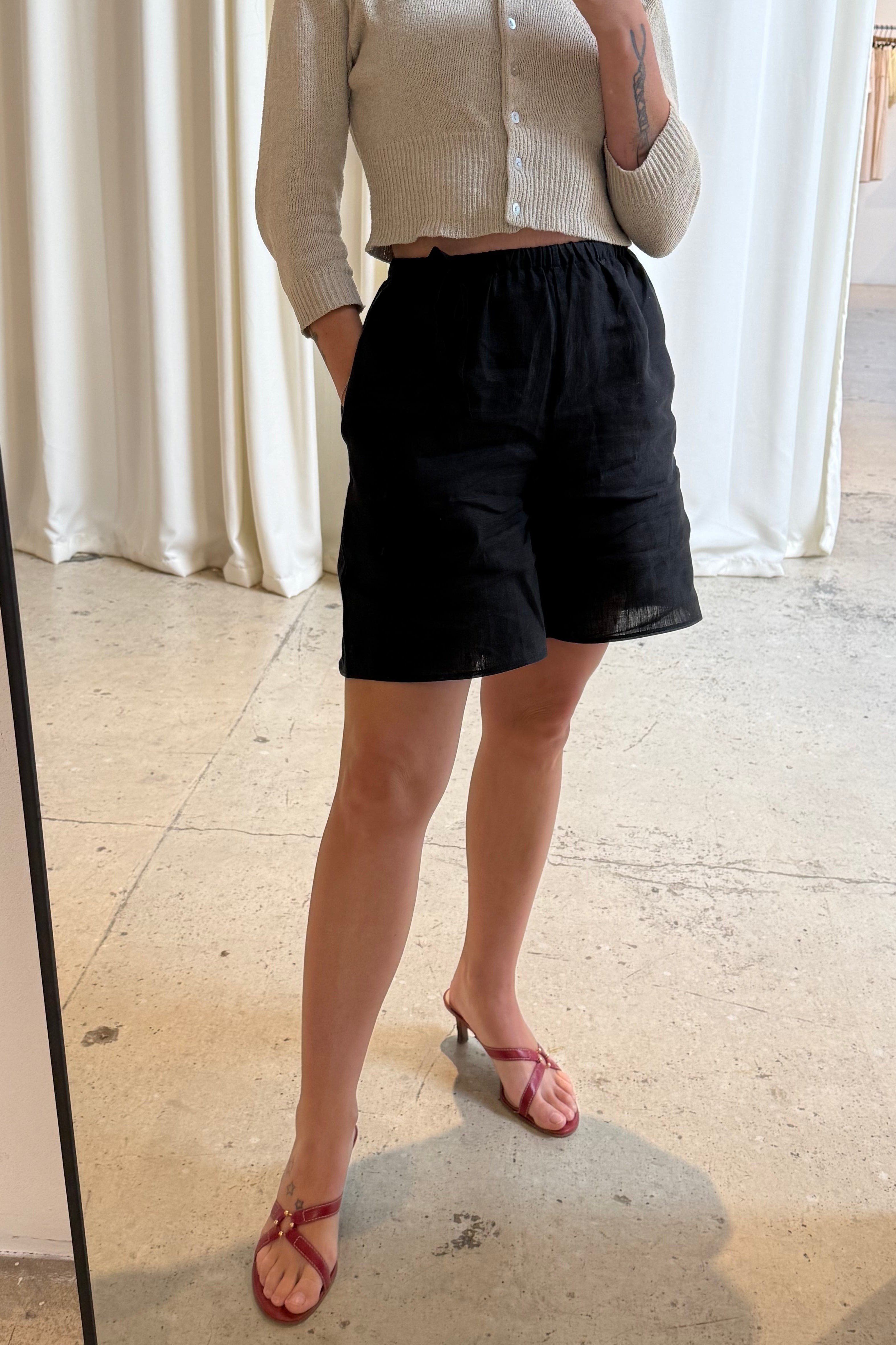 Deiji Studios Half Short in Black