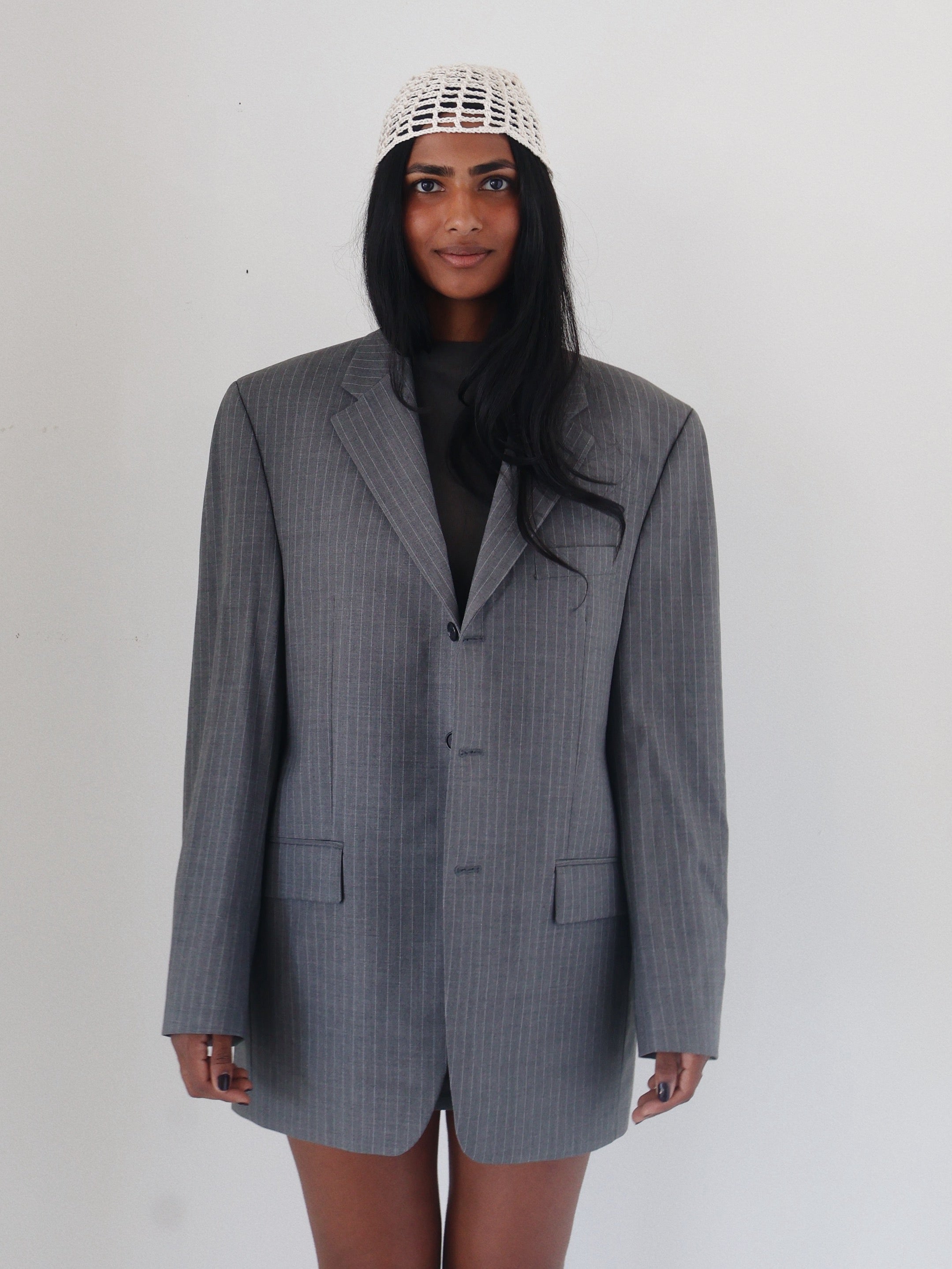 Vintage Grey Pinstripe Ralph Lauren Blazer