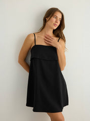 The Handloom Black Indy Mini Dress