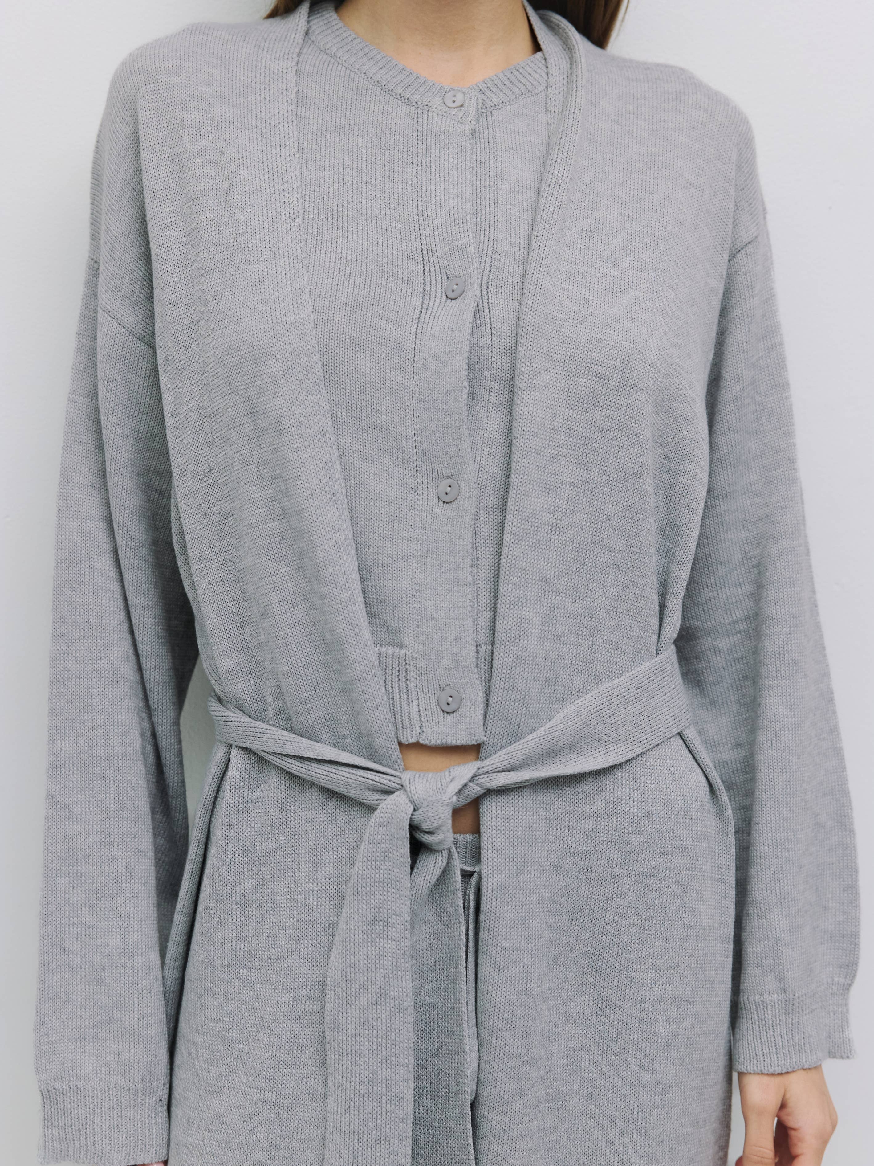 Mod Ref Grey Ona Duster Cardigan