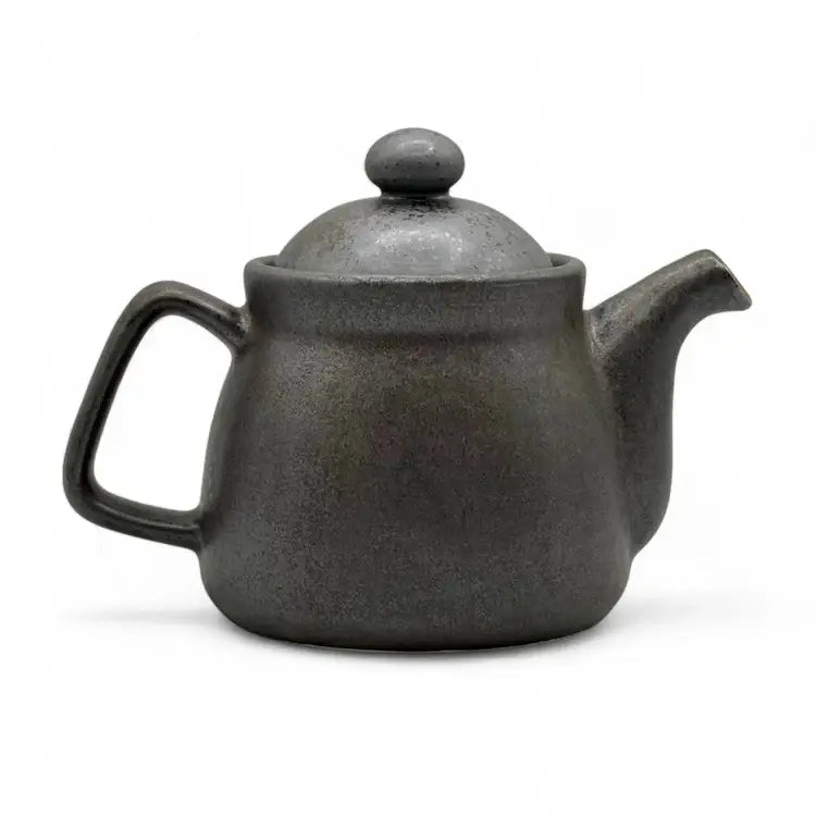 Inoue Tea - Kuro Nunome Matte Black Mino-yaki Kyusu - Japanese Teapot