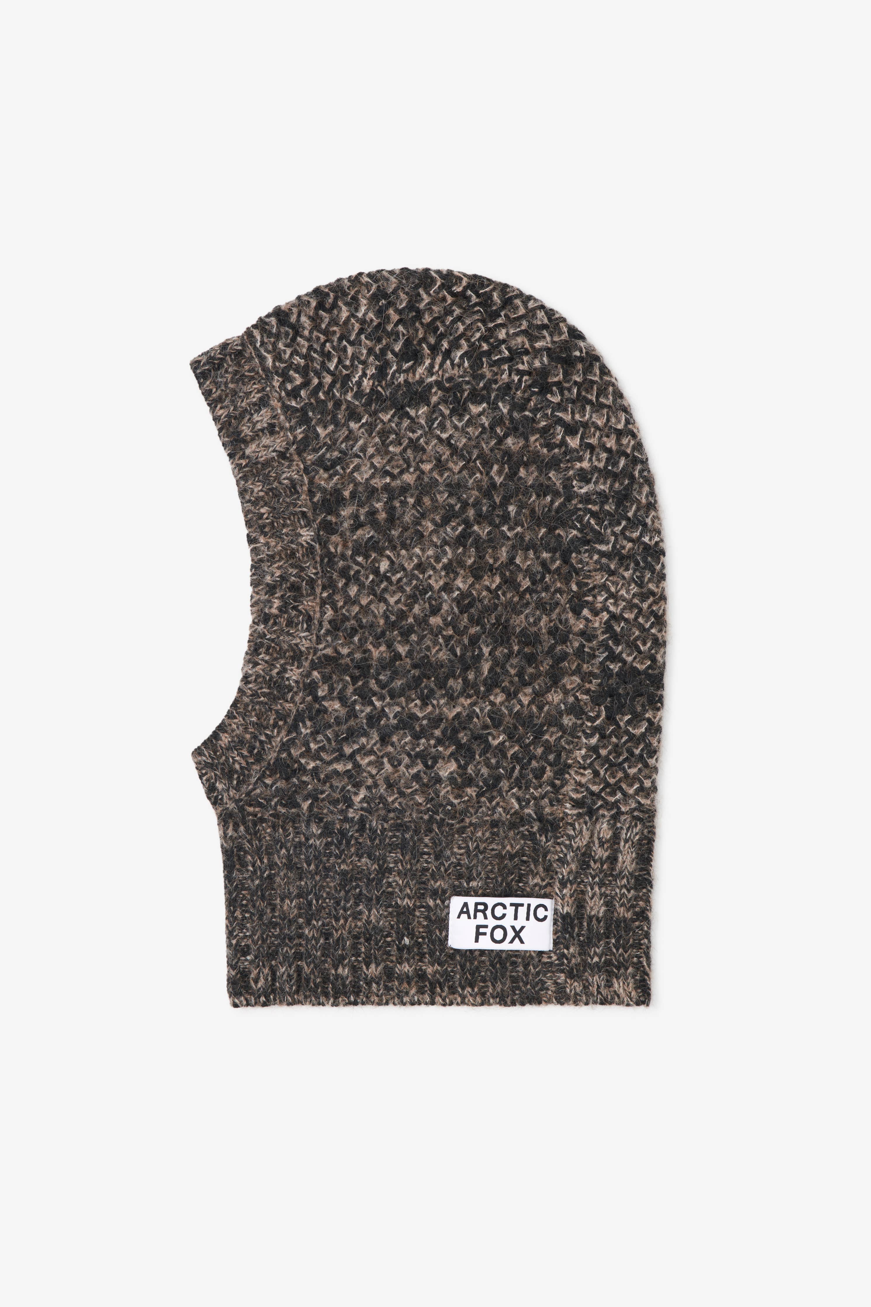 Frosted Walnut Brown Alpaca Balaclava