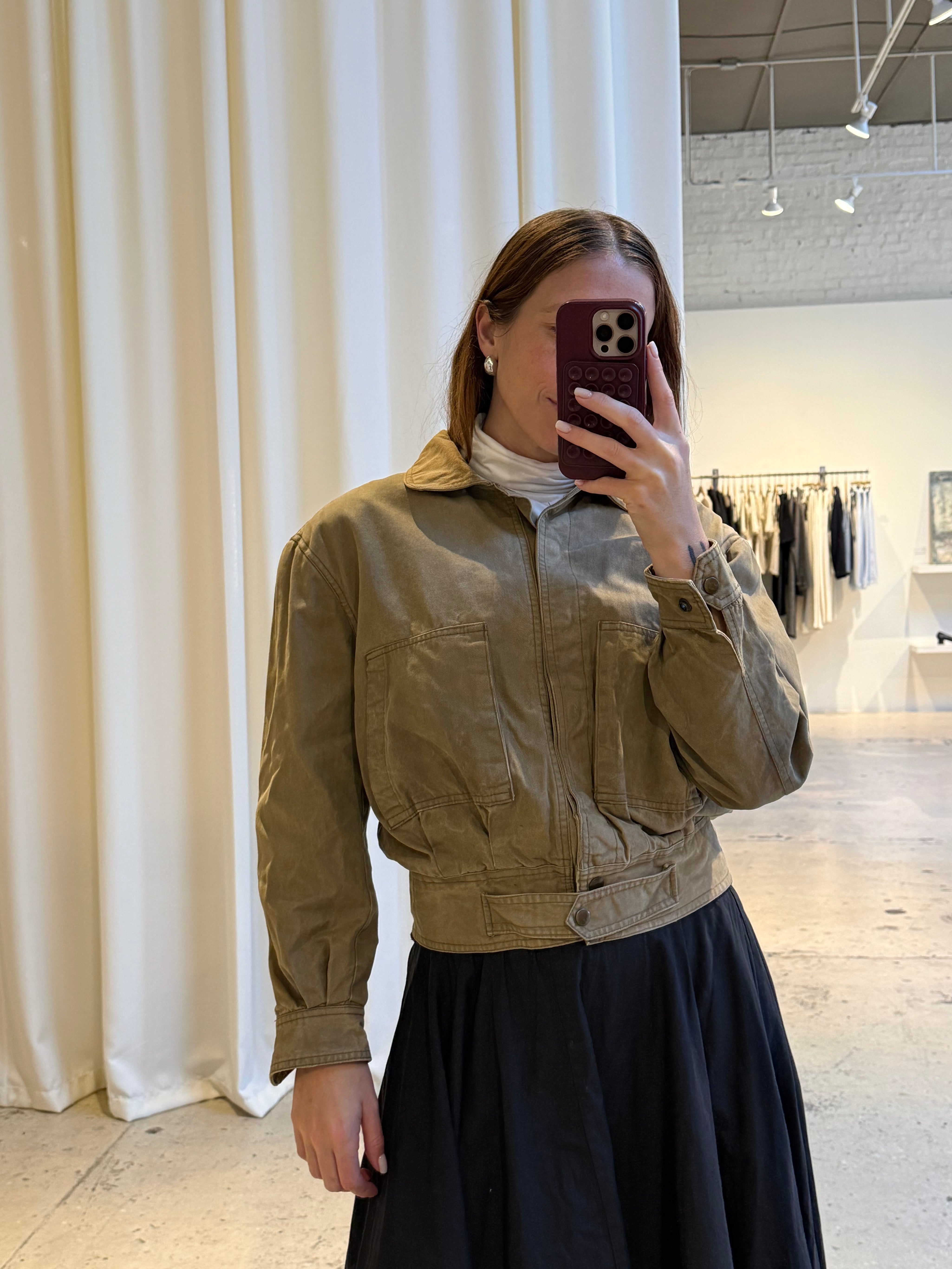 Vintage Bill Blass Cotton Crop Jacket