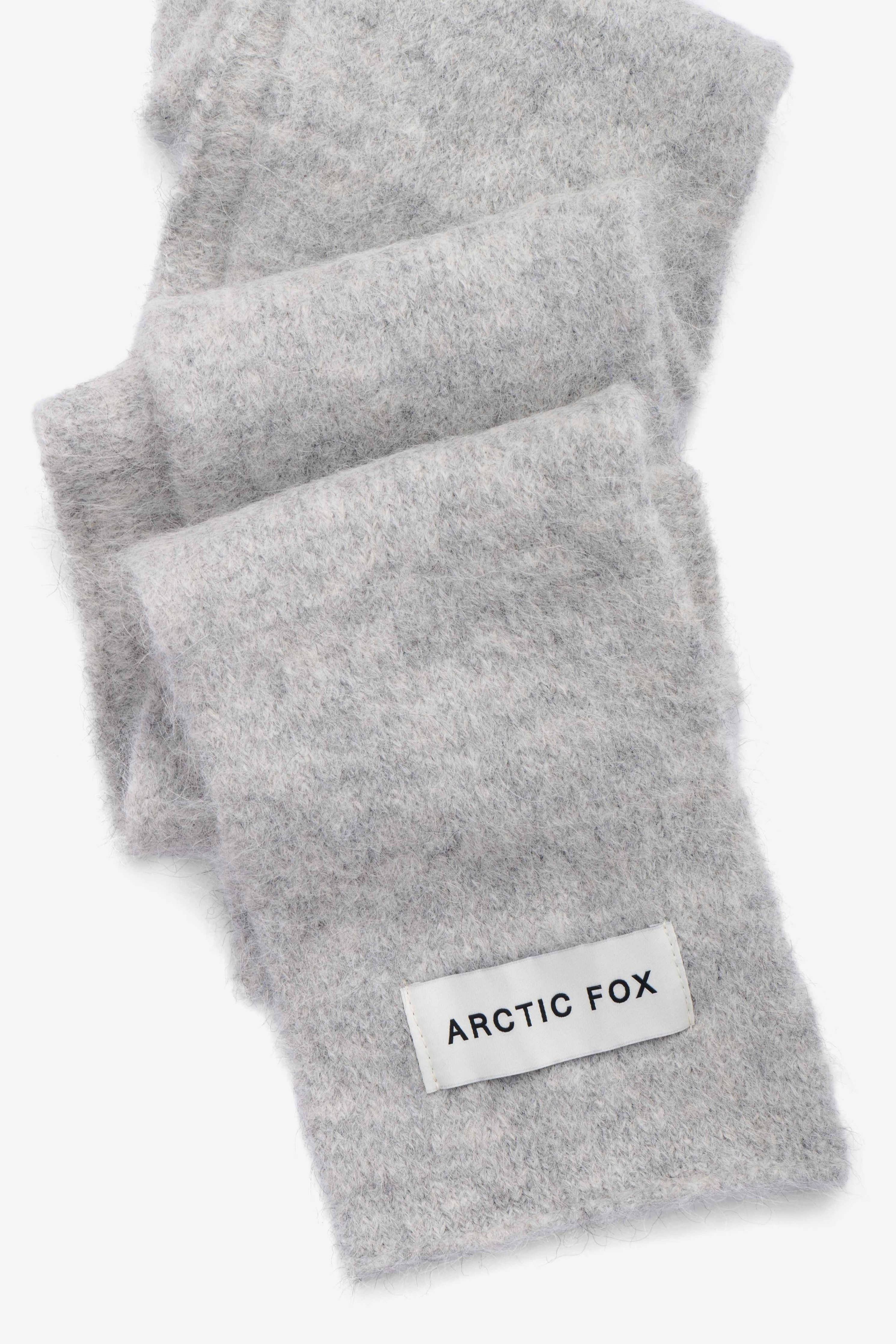 Light Gray Alpaca Skinny Scarf