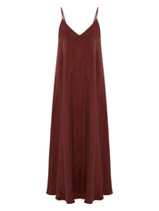 The Handloom Burgundy Lucid Flow Maxi Dress