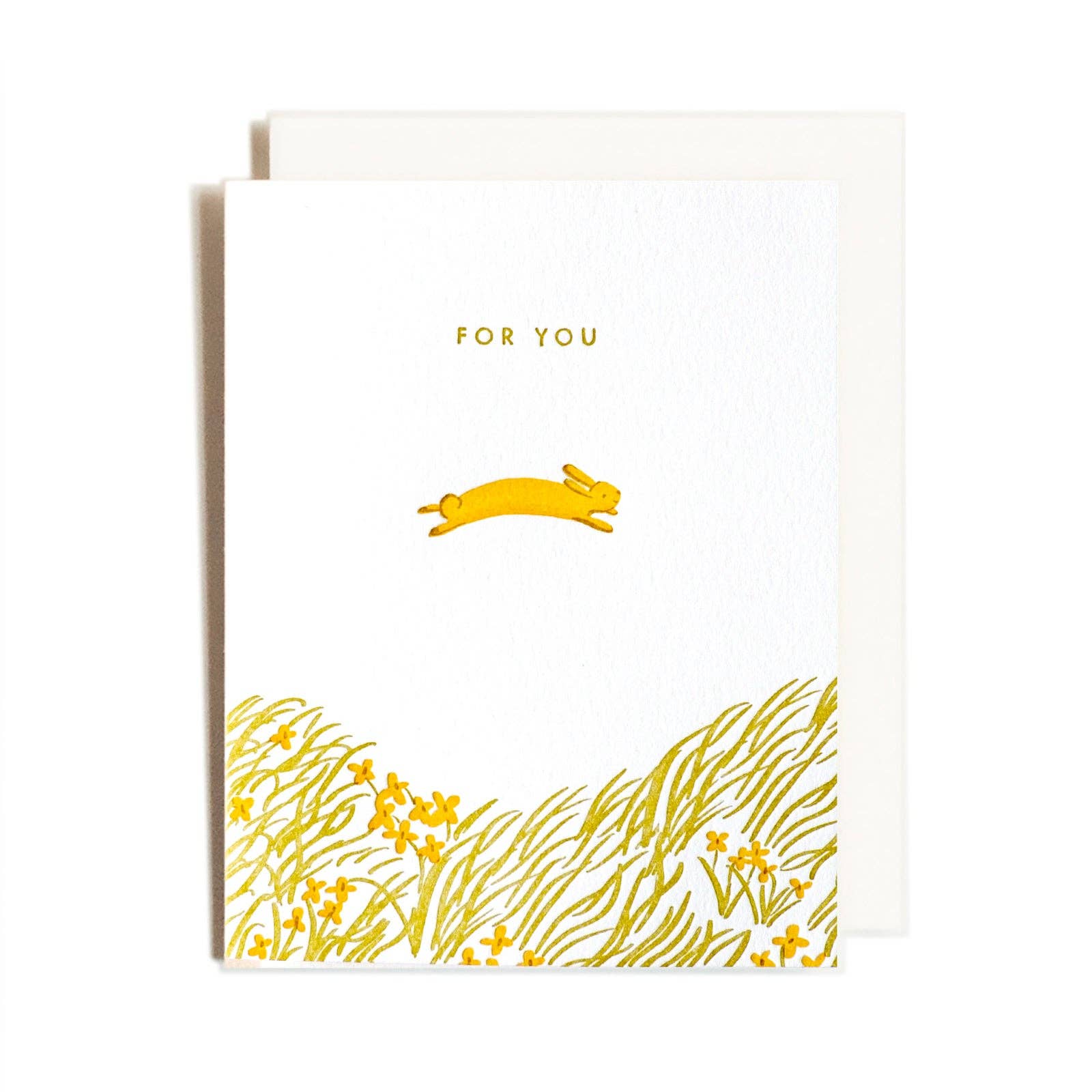 Homework Letterpress Studio For You Bunny Card