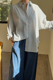Le Bon Shoppe Blue Striped Light Weight Owen Shirt