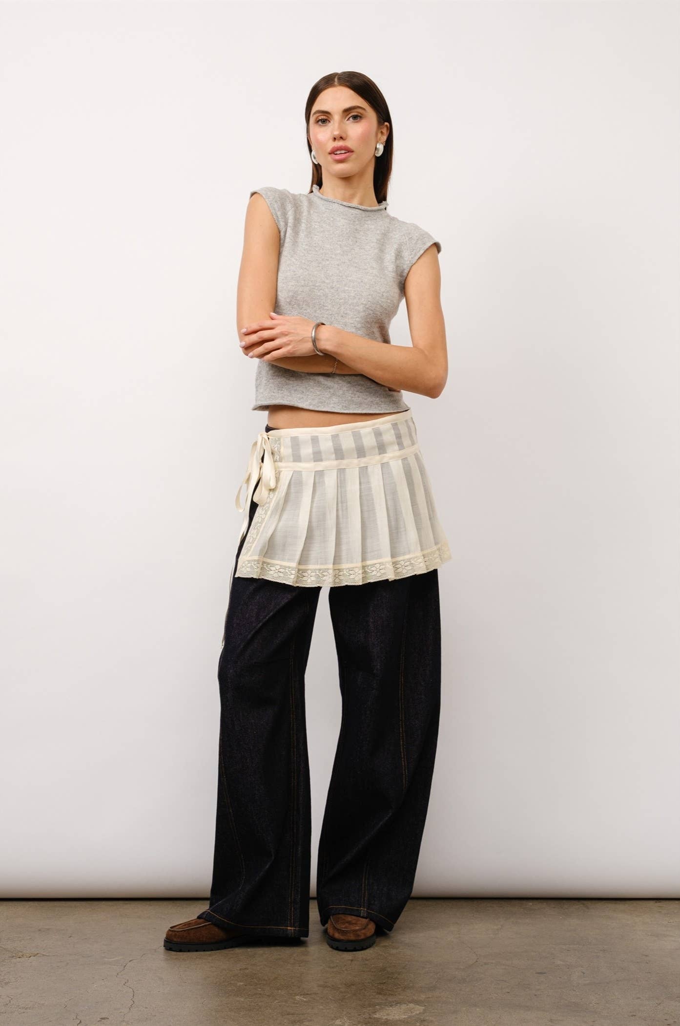 Celestine Pleated Layering Skirt Belt