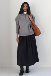 Heather Grey Marlowe Polo Sweater