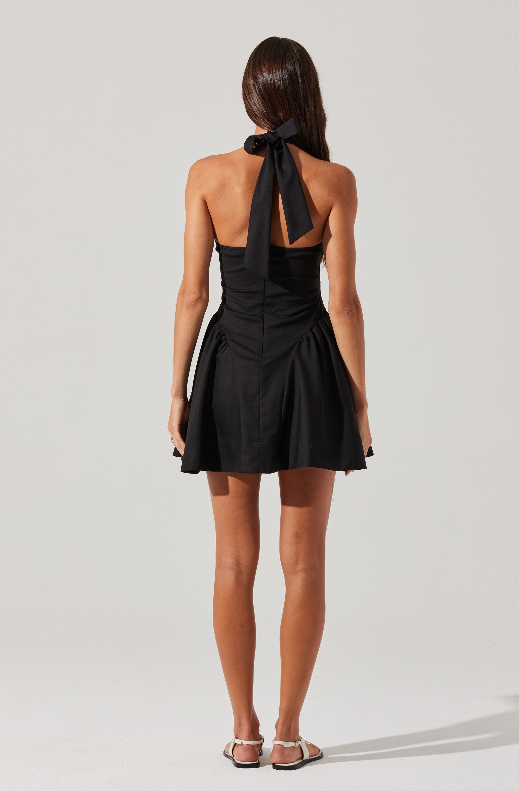 Black Halter Meana Mini Dress