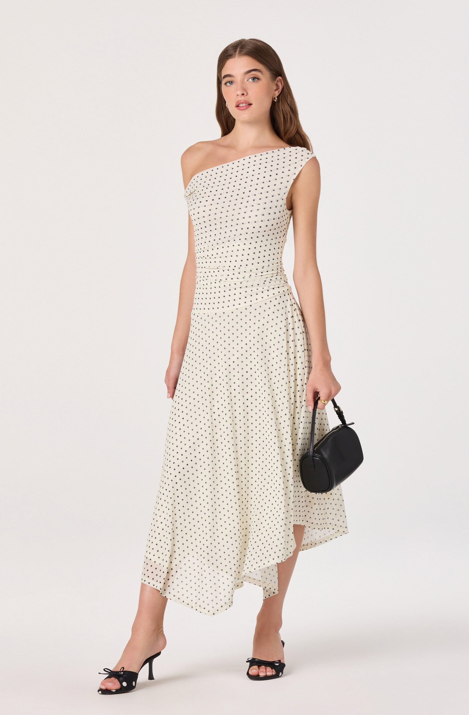 Ivory Polka Dot Ciarra Dress
