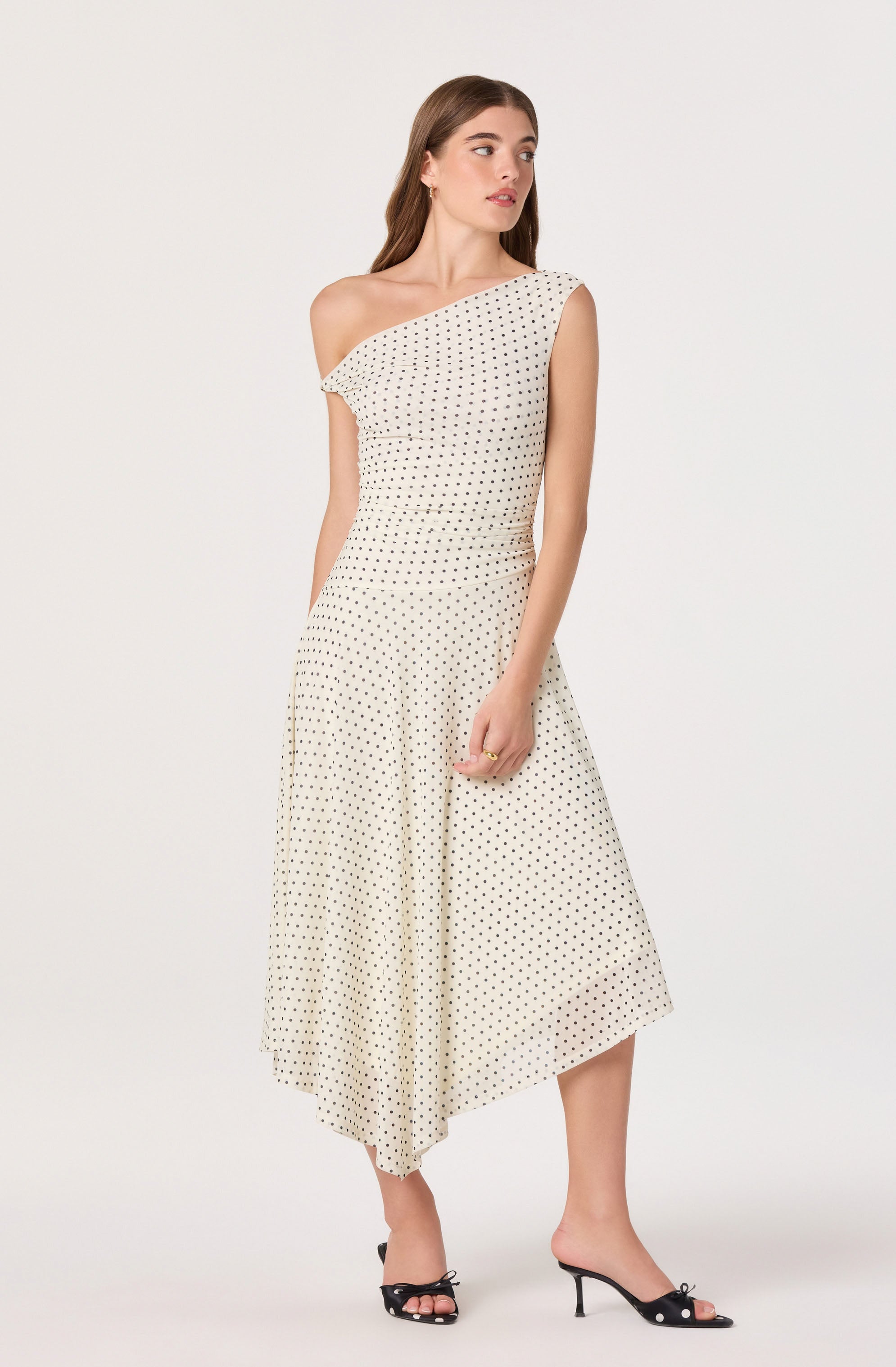 Ivory Polka Dot Ciarra Dress