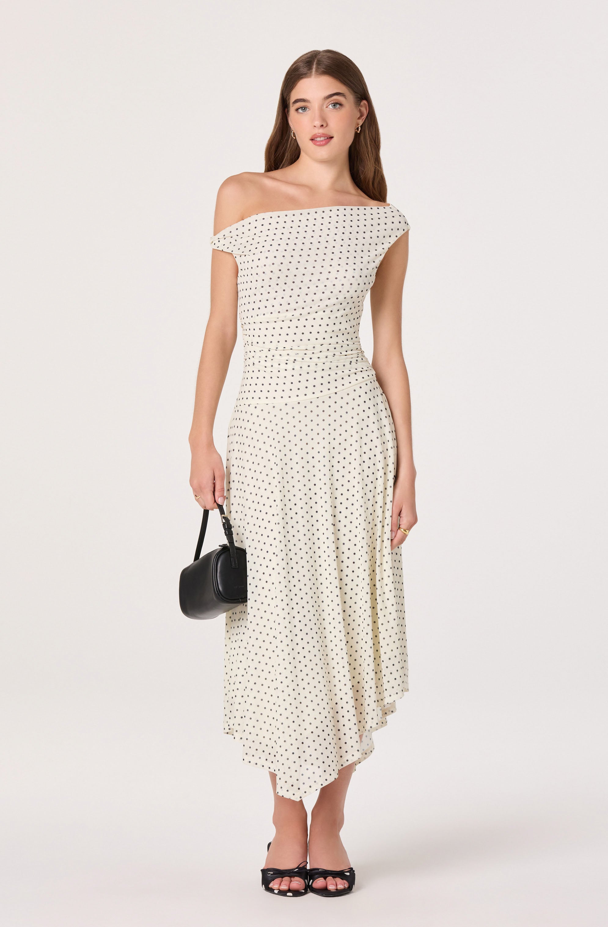 Ivory Polka Dot Ciarra Dress