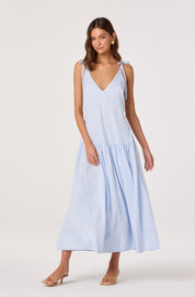 Sky Blue Drop Waist Amalina Dress