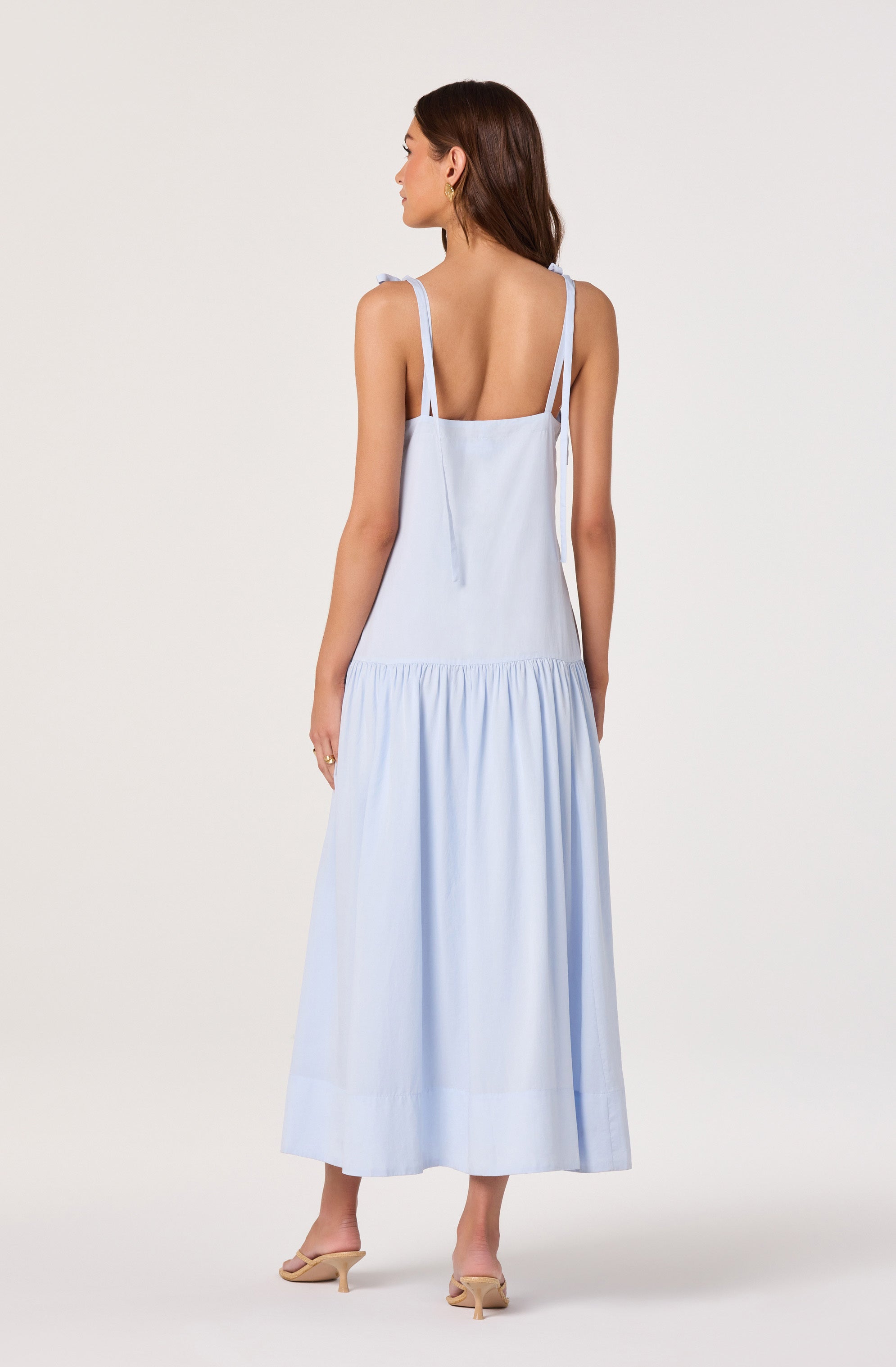 Sky Blue Drop Waist Amalina Dress