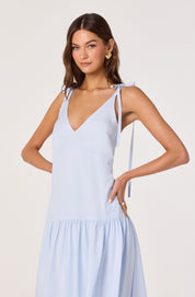 Sky Blue Drop Waist Amalina Dress