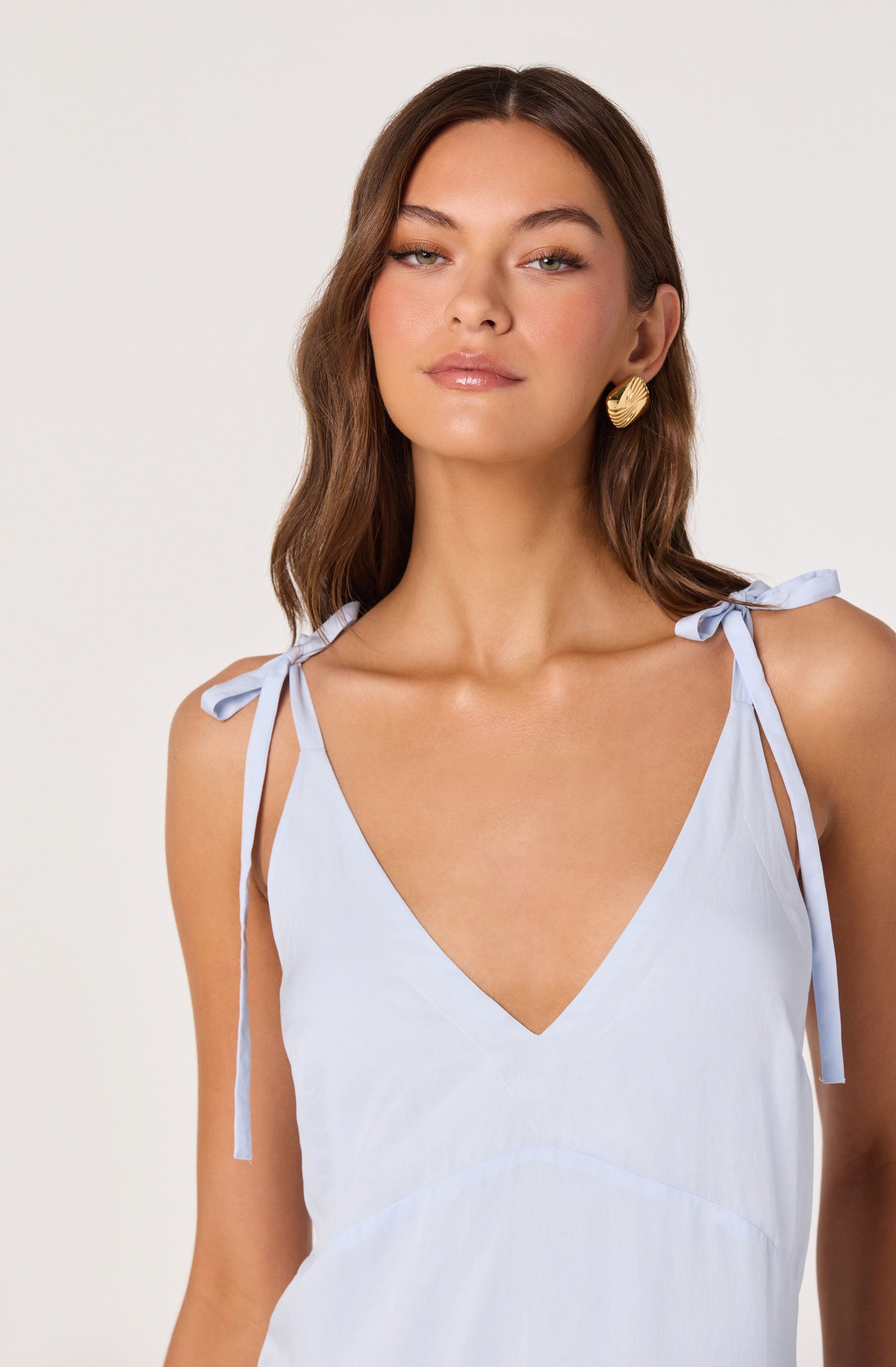 Sky Blue Drop Waist Amalina Dress