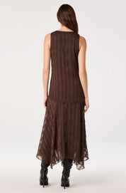 Brown Plaid Dropwaist Halo Dress