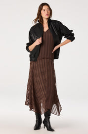 Brown Plaid Dropwaist Halo Dress