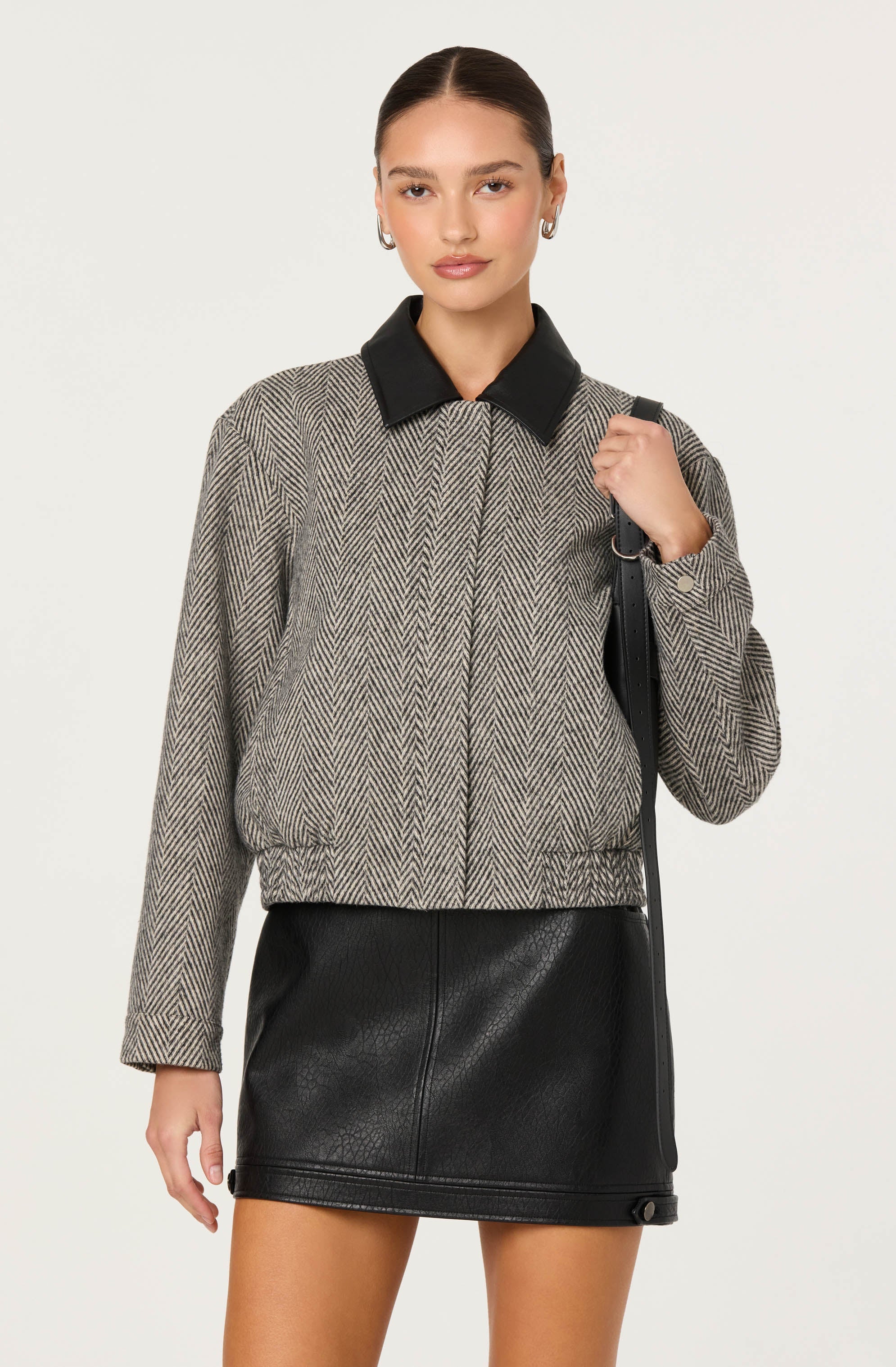 Kareen Black Faux Leather Mini Skirt