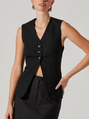 Black Fit and Flare Delphia Vest