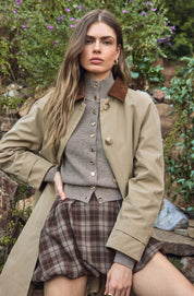 Khaki Corduroy Collar Raiden Coat