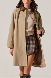 Khaki Corduroy Collar Raiden Coat