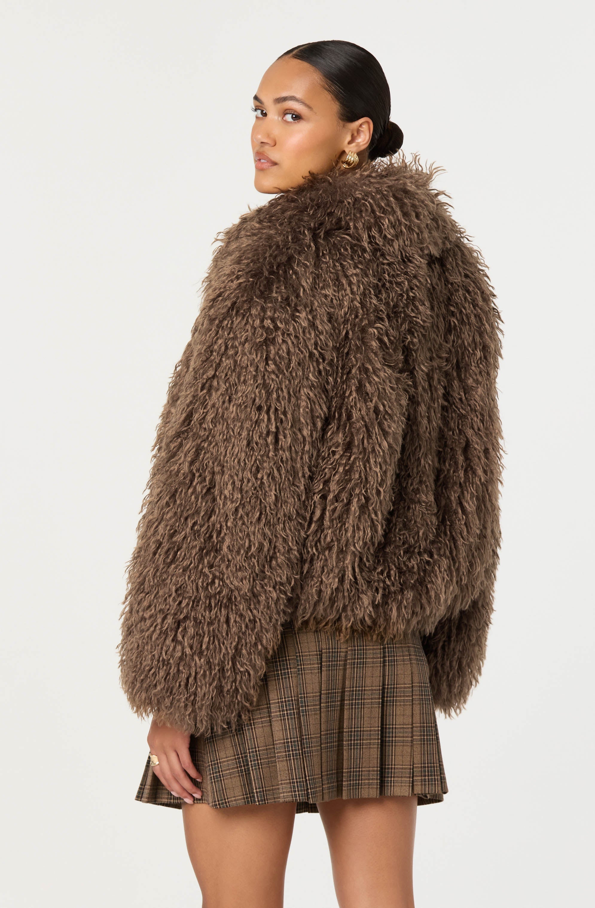Brown Faux Fur Jacket