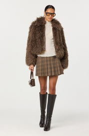 Brown Faux Fur Jacket