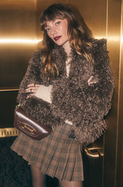 Brown Faux Fur Jacket