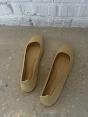 Intentionally Blank Pale Yellow Image Ballet Flats