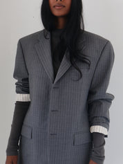 Vintage Grey Pinstripe Ralph Lauren Blazer