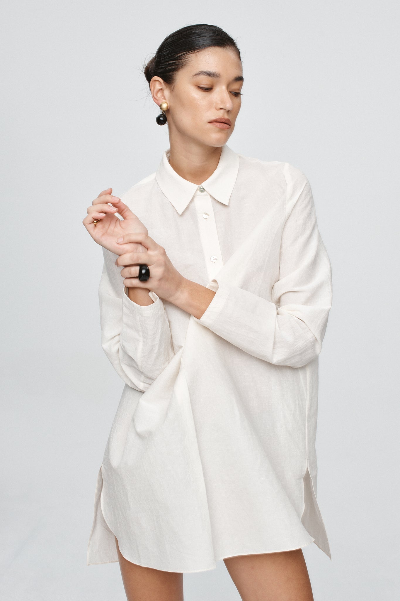 Marle Anders Linen Shirt Dress Xs Marle Anders Linen Shirt Dress Xs
