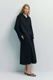 Rue Sophie Black Andra Midi Skirt