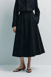 Rue Sophie Black Andra Midi Skirt