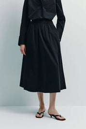 Rue Sophie Black Andra Midi Skirt