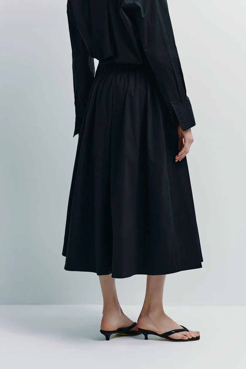 Rue Sophie Black Andra Midi Skirt