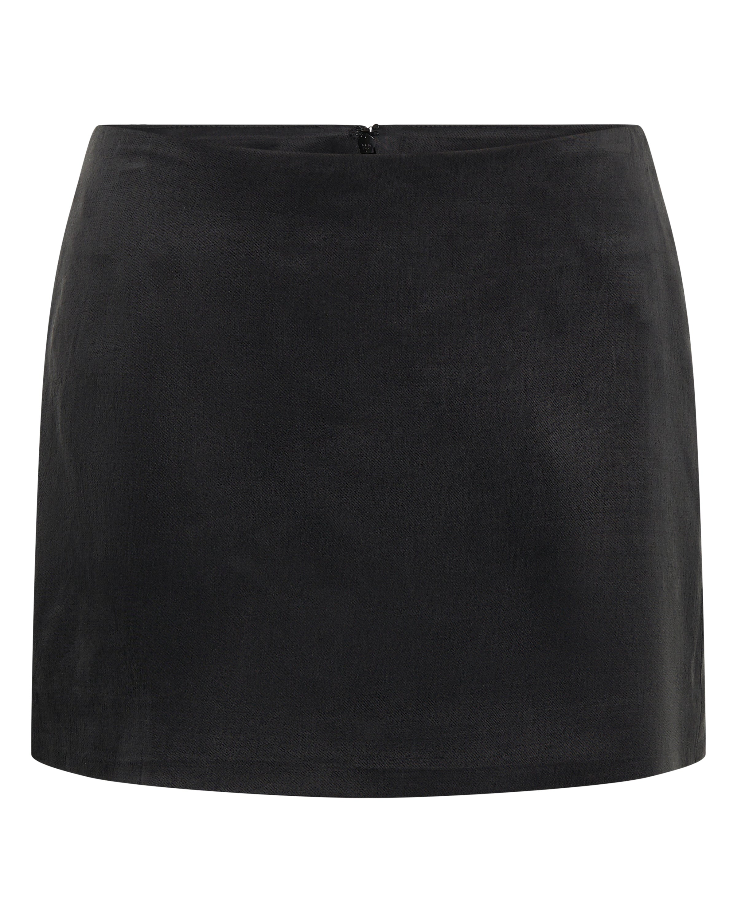 Black Cupro Mini Skirt