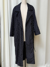 Vintage Saks Fifth Ave Polka Dot Lightweight Trench