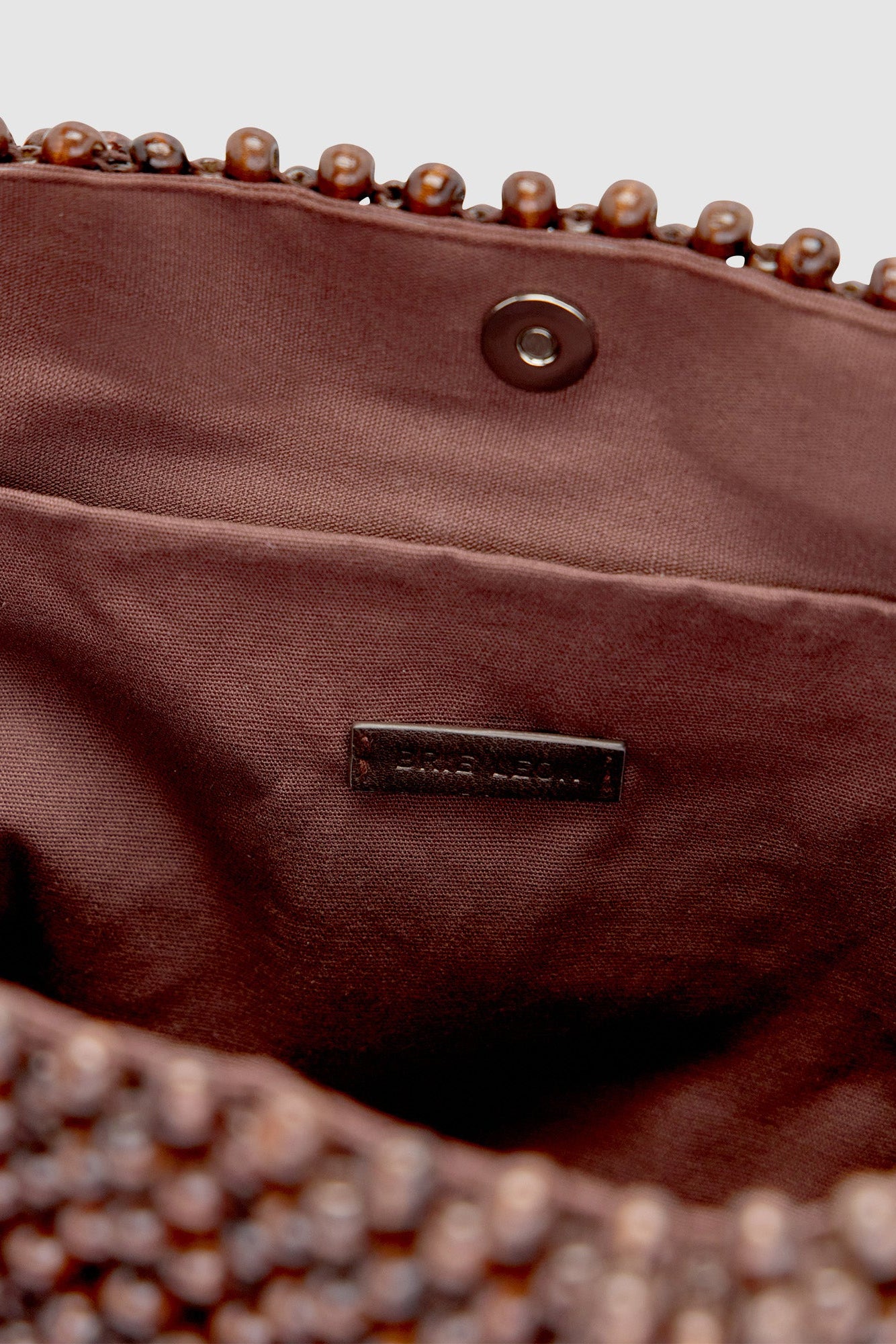 Brie Leon Wooden Bead Madera Tote Bag