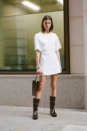 Third Form White Momentum Tee Mini Dress