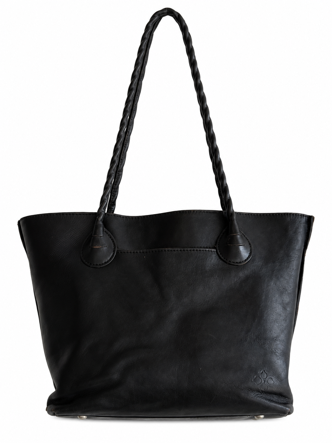 Vintage Rope Handle Leather Tote