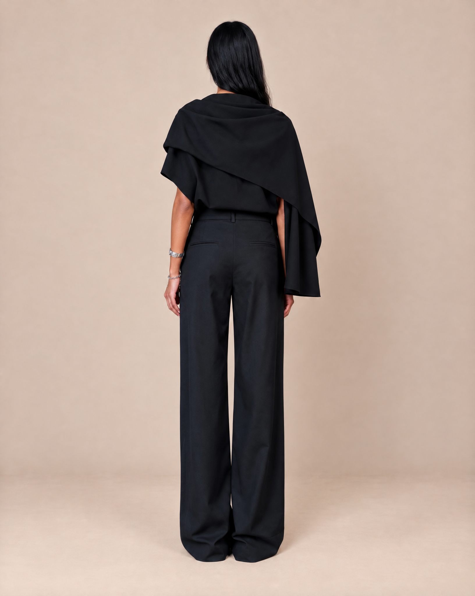 Sloan Black Cape Blouse