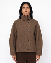 Brown Walker Funnel Neck Jacket