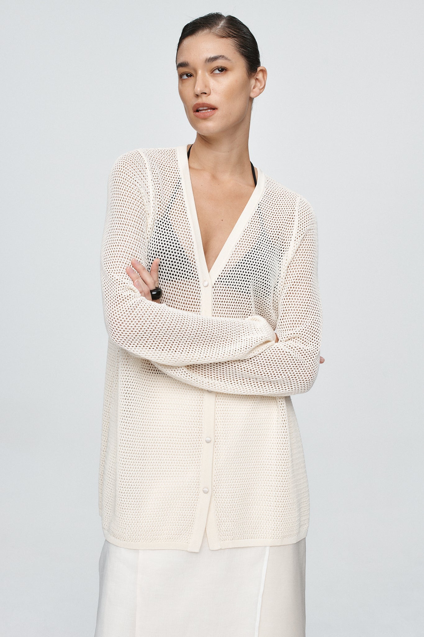 Marle Ivory Calla Knit Cardigan