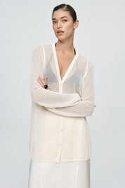 Marle Ivory Calla Knit Cardigan